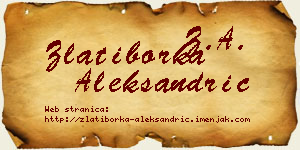 Zlatiborka Aleksandrić vizit kartica